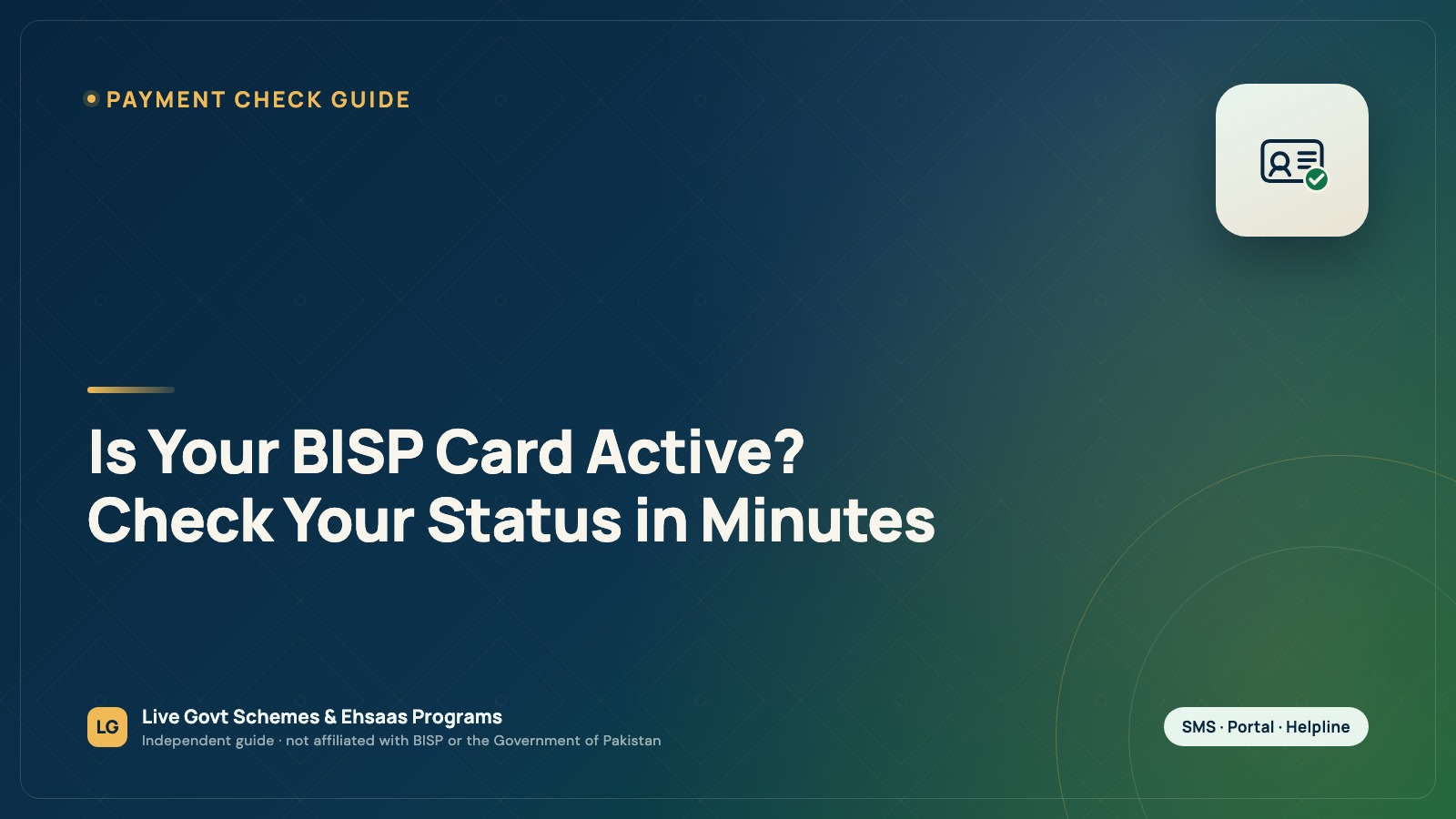 Featured graphic for Is Your BISP Card Active? Check your account status in minutes