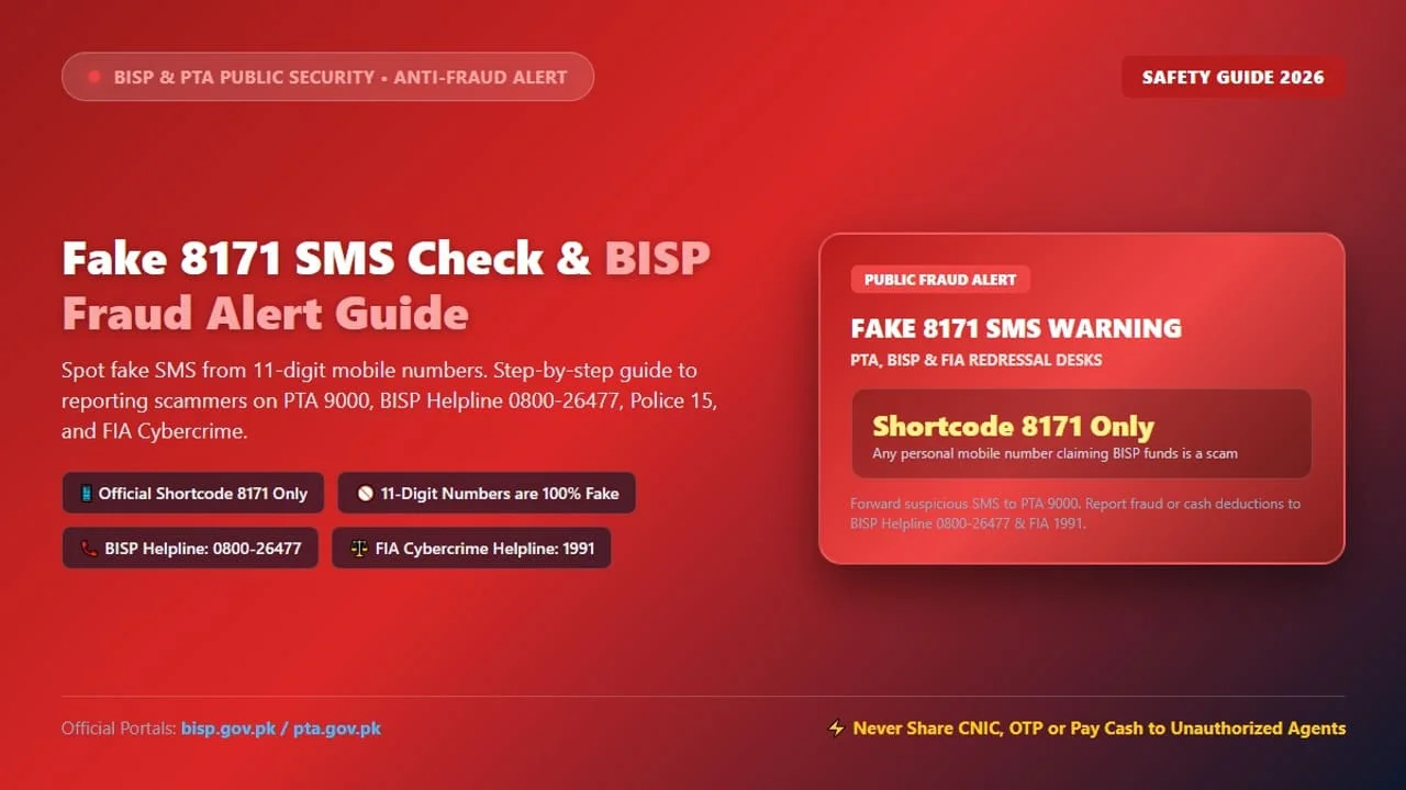 Cybersecurity warning representation against fake 8171 lottery SMS fraud schemes