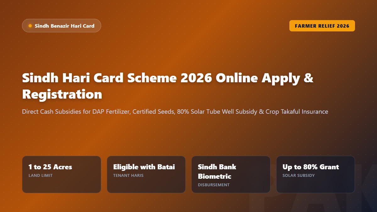 Sindh Hari Card farmer registration and subsidy guide